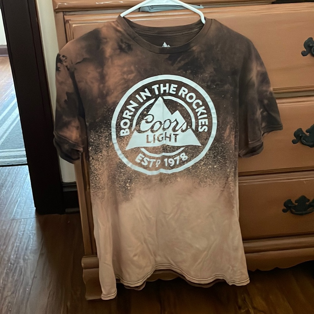Coors Light beer tie dye shirt